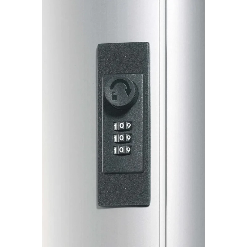 Durable Silver Aluminium Wall-mounted Key Cabinet 54 Key Clips Capacity 197723