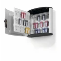 Durable Silver Aluminium Wall-mounted Key Cabinet 54 Key Clips Capacity 197723