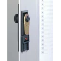 Durable Silver Aluminium Wall-mounted Key Cabinet 54 Key Clips Capacity 197723