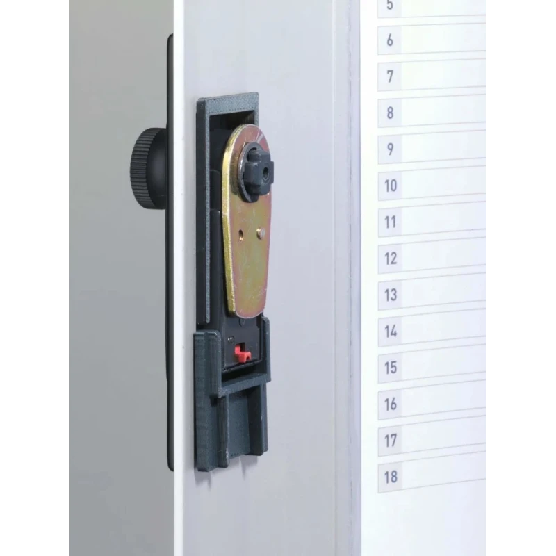 Durable Silver Aluminium Wall-mounted Key Cabinet 54 Key Clips Capacity 197723