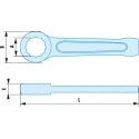 Facom Single Ended Spanner 95 mm, 390 mm Overall Length 50.95SR