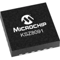 Microchip 24-Pin QFN Ethernet Transceiver 3.3 V 100 Mbps KSZ8091RNAIA-TR