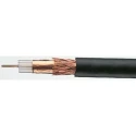TE Connectivity RG179 75 Ω Coaxial Cable, 100 m Length, 1000V, Silver Plated Copper Clad Steel Conductor, Black CLFH-179
