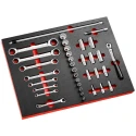 Facom 35-Piece 3/8", 1/4" Drive 6 Point Socket Set MODM.JL2U