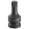 Facom Impact Socket Spline Drive 16 mm 1/2 in Drive Size, 50 mm Length NSV.16