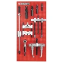 Facom Bearing Puller Kit, 8-Piece, General Engineering Kit with Sliding Leg Puller, Separator, Beam, Clamps, Slide U.JA3