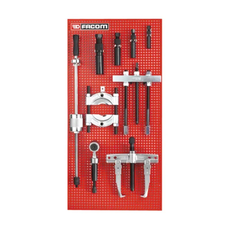 Facom Bearing Puller Kit, 8-Piece, General Engineering Kit with Sliding Leg Puller, Separator, Beam, Clamps, Slide U.JA3