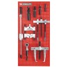Facom Bearing Puller Kit, 8-Piece, General Engineering Kit with Sliding Leg Puller, Separator, Beam, Clamps, Slide U.JA3