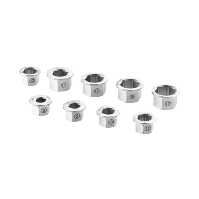Facom Open End Reduction Bush Set Insert Sizes 8 mm to 18 mm, Chrome Finish 464.MKIT