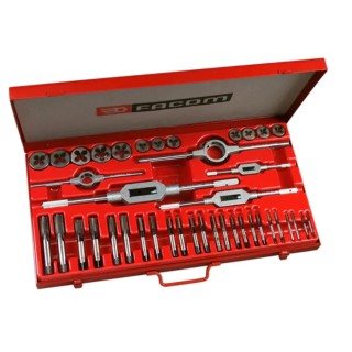 Facom 41-Piece HSS Tap & Die Set, Minimum Tap Size M3, Maximum Tap Size M18, HSS Material 221.227J2