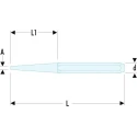Facom Zinc Plated Drift Punch, 5mm Shank Diameter, 150mm Overall Length 246.5