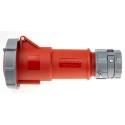MENNEKES Industrial Power Connector 32A 400V 4-Pole Red Cable Mount IP67 PowerTOP 