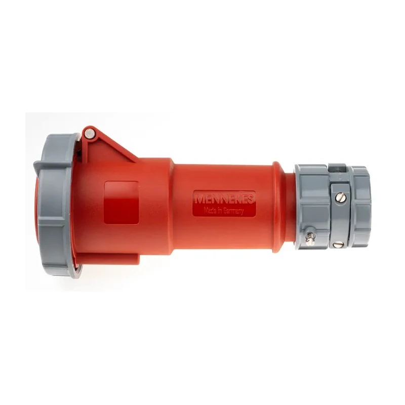 MENNEKES Industrial Power Connector 32A 400V 4-Pole Red Cable Mount IP67 PowerTOP 