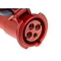MENNEKES Industrial Power Connector 32A 400V 4-Pole Red Cable Mount IP67 PowerTOP 
