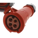 MENNEKES Industrial Power Connector 32A 400V 4-Pole Red Cable Mount IP67 PowerTOP 