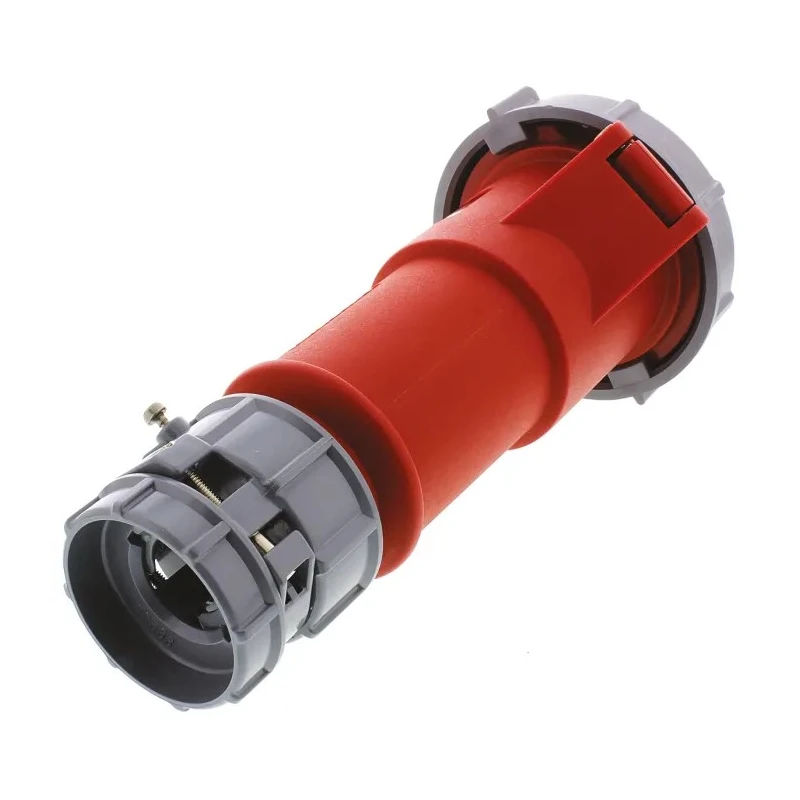 MENNEKES Industrial Power Connector 32A 400V 4-Pole Red Cable Mount IP67 PowerTOP 