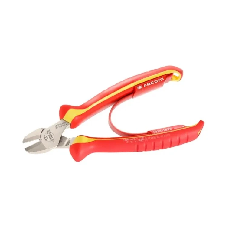 Facom VDE/1000V Approved Diagonal Side Cutter, 24mm Jaw Width, 160mm Overall Length, High Durability Carbon Alloy 192A.16VE