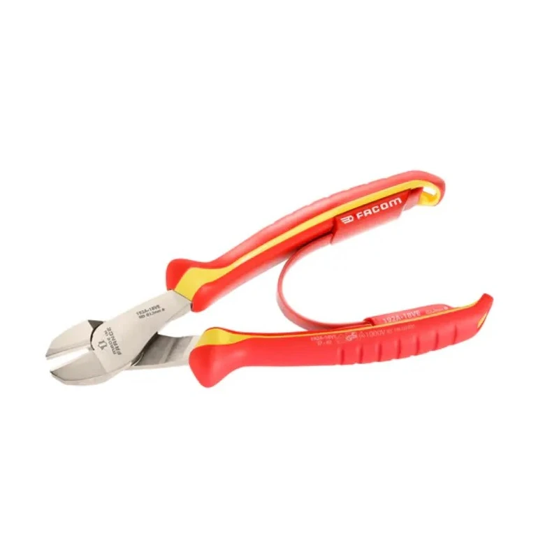 Facom 1000V Approved Diagonal Side Cutter Pliers Softgrip Bi-Metal Handle 180mm 192A.18VE