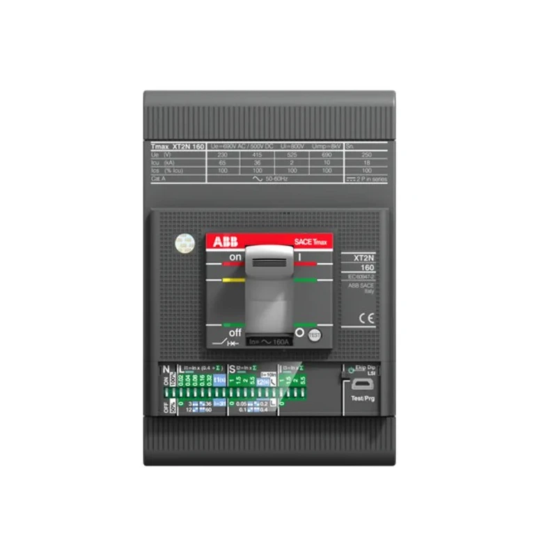 ABB Molded Case Circuit Breaker 3-Pole 160A 690V AC Breaking Capacity 150kA Fixed Mount XT2L