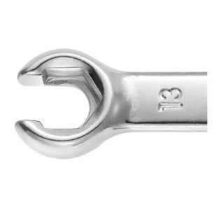 Facom Flare Nut Spanner Double Ended Metric 7 to 19 mm, Chrome Vanadium Steel Satin Chrome Finish 43.10X11