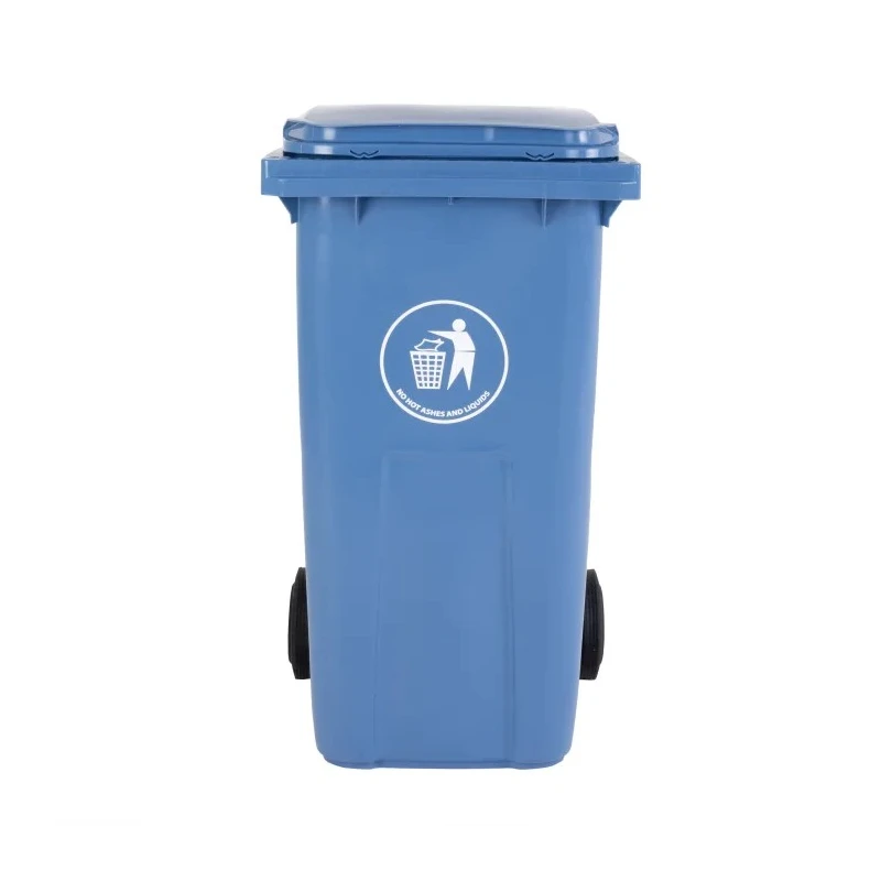 RS PRO 120L Blue Flip Polypropylene Dustbin 120 L Capacity Wheeled Bin with Flip Lid 236-4385