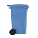 RS PRO 120L Blue Flip Polypropylene Dustbin 120 L Capacity Wheeled Bin with Flip Lid 236-4385