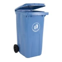 RS PRO 120L Blue Flip Polypropylene Dustbin 120 L Capacity Wheeled Bin with Flip Lid 236-4385