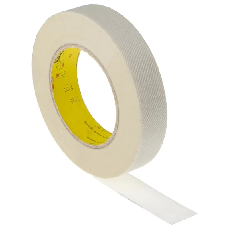 3M Scotch 361 Cloth Tape White, 25mm Width x 55m Length, Glass Cloth Backing, Silicone Adhesive 361X25,4