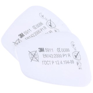 3M Dust Filter for Use with 3M 7000 Series Respirator and 3M 6000 Series Respirator 5911 P1