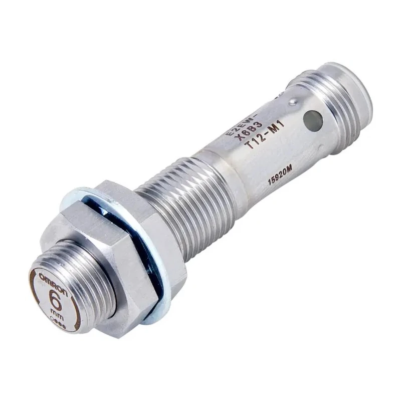 Omron Threaded Barrel Inductive Proximity Sensor M12 PNP 6 mm Sensing Distance 30 V DC 200 mA E2EW-X6B1T12-M1