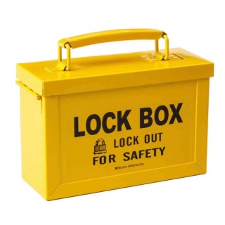 Brady Steel Portable Group Lock Box Yellow 13 Padlocks Capacity STEEL PORTABLE GROUP LOCK BOX YLW