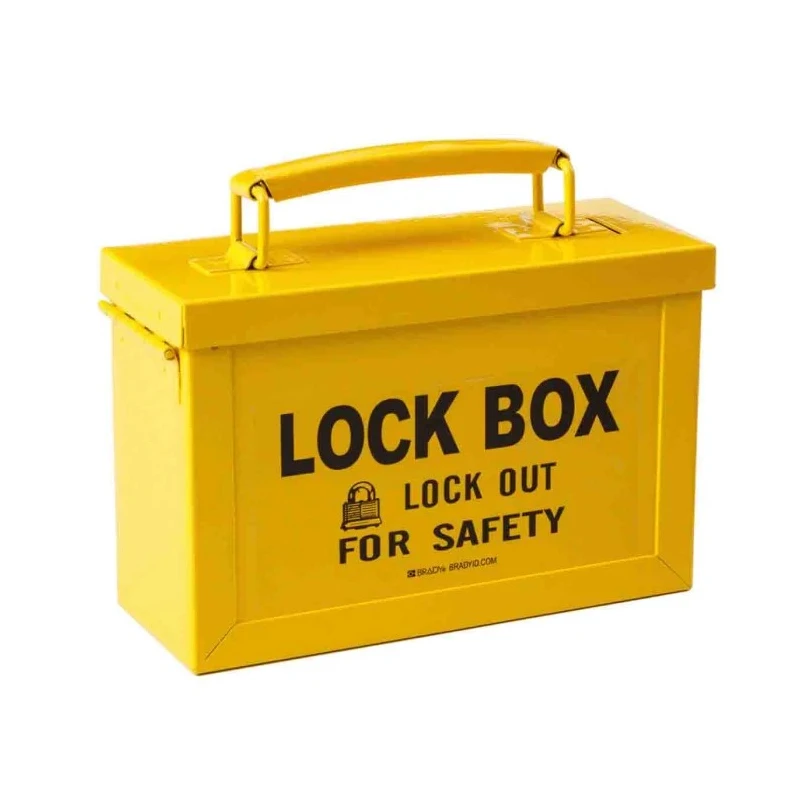 Brady Steel Portable Group Lock Box Yellow 13 Padlocks Capacity STEEL PORTABLE GROUP LOCK BOX YLW