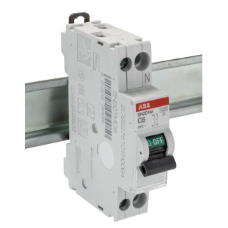 ABB Miniature Circuit Breaker 1-Pole 6A Type C 230V AC 10kA Breaking Capacity SN201