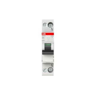 ABB Miniature Circuit Breaker 1-Pole 40A Type B 400V AC 10kA Breaking Capacity SN201
