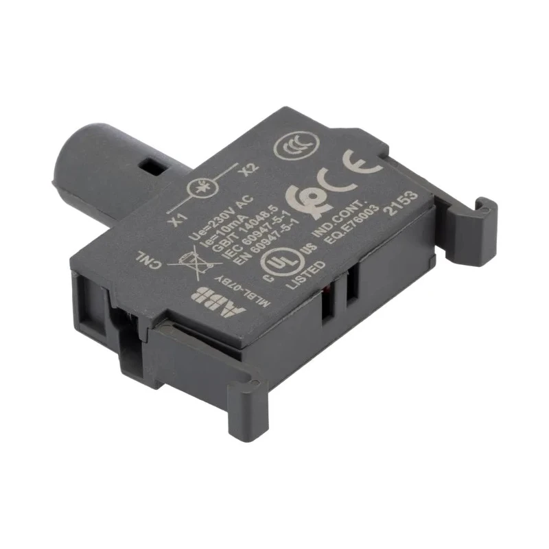 ABB MLBL Series Light Block LED Block 230V AC Yellow Illumination 10mm Width 1SFA611621R2073