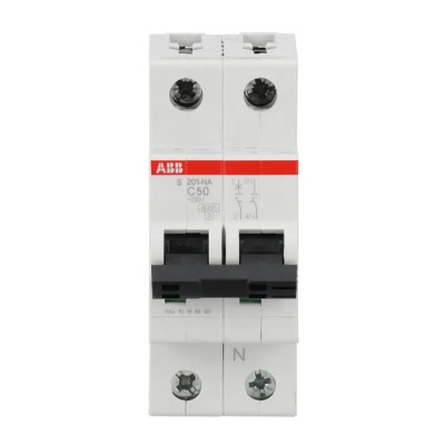 ABB System Pro M Compact S200 Miniature Circuit Breaker, 1-Pole, 50A, Type C Tripping, 400V AC, 12V DC, 6kA 2CDS251103R0504