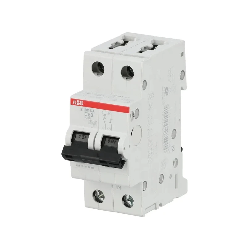 ABB System Pro M Compact S200 Miniature Circuit Breaker, 1-Pole, 50A, Type C Tripping, 400V AC, 12V DC, 6kA 2CDS251103R0504