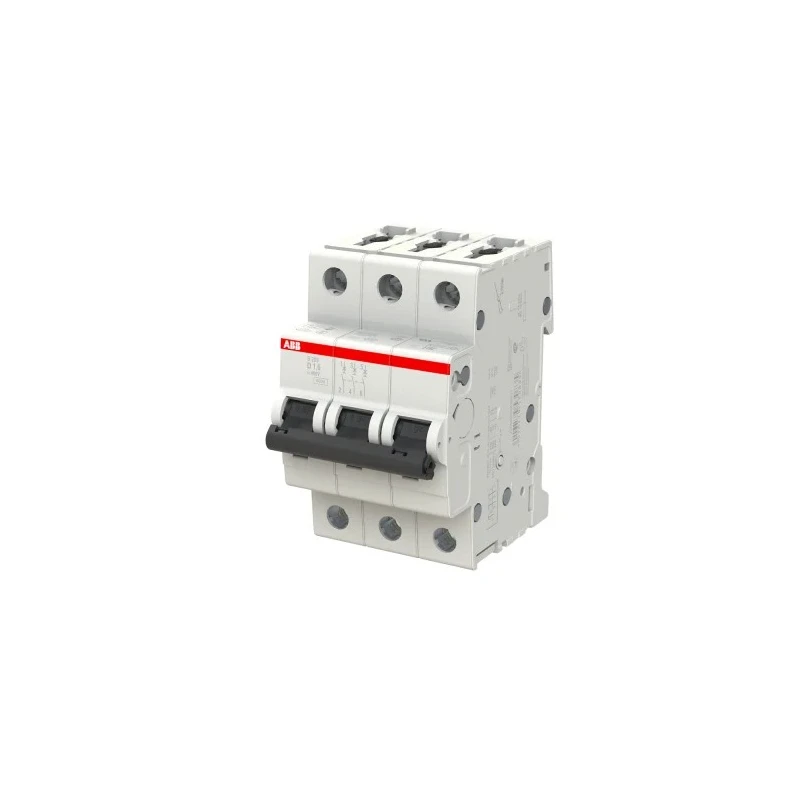 ABB System Pro M Compact S200 Miniature Circuit Breaker, 3-Pole, 1.6A, Type D, 400V AC, 6 kA Breaking 2CDS253001R0971