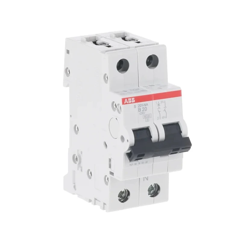 ABB System Pro M Compact S200 Miniature Circuit Breaker 1-Pole 20A Type B 400V AC 12V DC 2CDS251103R0205+N S201 B 20A NAD