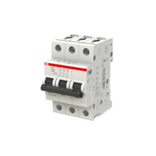 ABB System Pro M Compact S200 Miniature Circuit Breaker, 3-Pole, 500mA, Type D Tripping 2CDS253001R0981 S203 D 0.5A - 10 KA