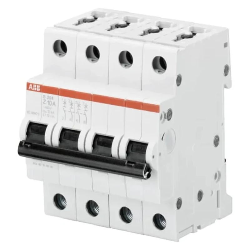 ABB System Pro M Compact S200 Miniature Circuit Breaker, 4-Pole, 25A, Type Z Tripping 2CDS254001R0518 S204 Z 25A - 10 KA