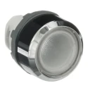 ABB MP1 Series Transparent Momentary Push Button Head, 22.5 mm Cutout Diameter, IP66, Plastic, Round 1SFA611100R3108 MP1-31C