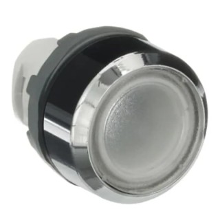 ABB MP1 Series Transparent Momentary Push Button Head, 22.5 mm Cutout Diameter, IP66, Plastic, Round 1SFA611100R3108 MP1-31C