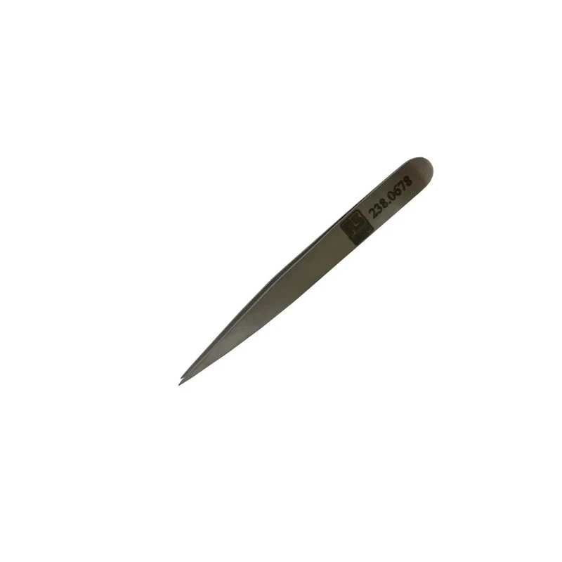 RS PRO 90mm Low Carbon Austenitic Steel Flat Fine Anti-Magnetic Anti-Acid Tweezer 238-0678