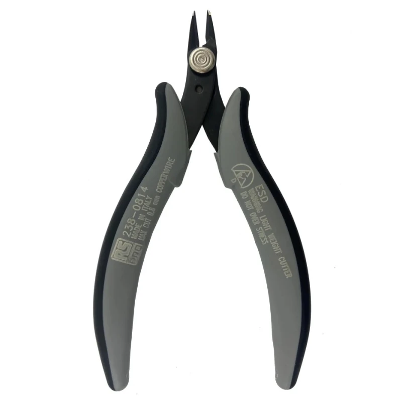 RS PRO Flush ESD Safe Side Cutter Carbon Steel Jaw 132mm Overall Length 0.81mm Max Cutting Capacity 238-0814