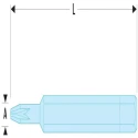 Facom Screwdriver Bit 1/4-6.35 mm Drive, PZ0 Tip, Manual Drive, 25 mm Overall Length ED.100