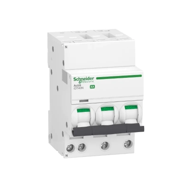 Schneider Electric Acti9 Acti9 iDT40N XA Miniature Circuit Breaker, 3+N-Pole, 40A, Type C, 400V AC, 6000 A Breaking A9PA4740
