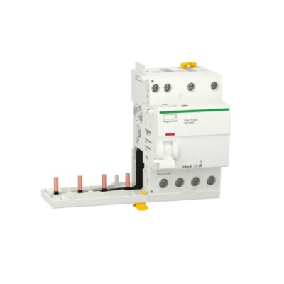 Schneider Electric Acti9 Series Residual Current Circuit Breaker, 63A, 4-Pole, 300mA Type AC, 500A Breaking Capacity 