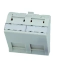 Telegartner Network Faceplate Flush Mount 2 Outlets RJ45 Shuttered White Plastic H02010C0063