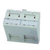 Telegartner Network Faceplate Flush Mount 2 Outlets RJ45 Shuttered White Plastic H02010C0063